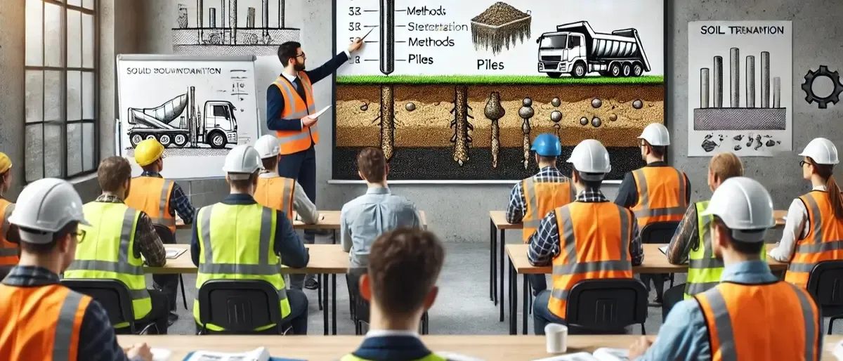 Minh họa phương pháp xử lý nền đất yếu bằng cọc cát